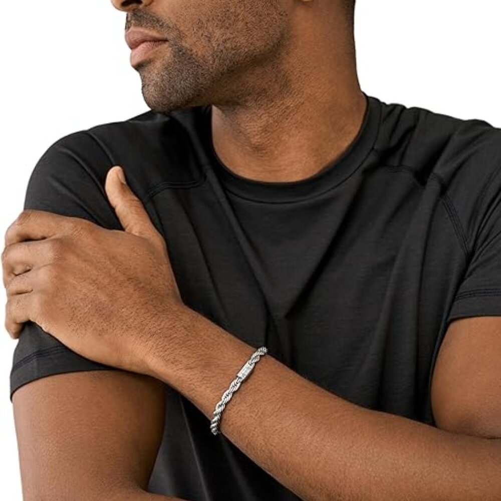 A|X Armani Exchange Stainless Steel Chain Bracelet for Men